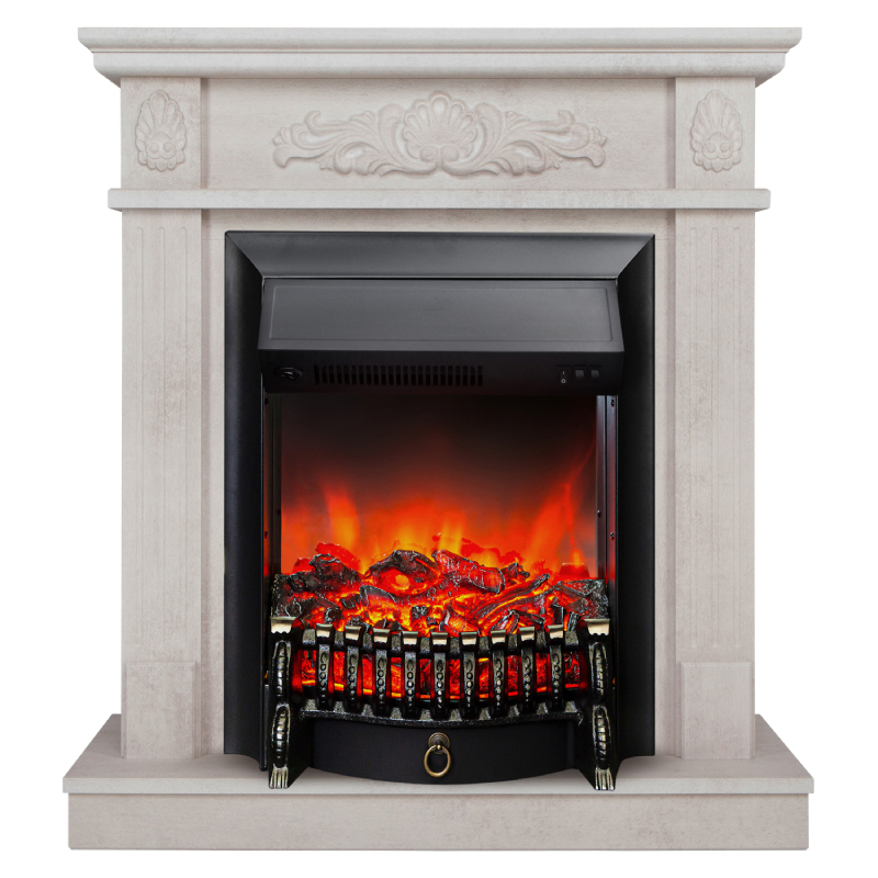 Изображение товара Каминокомплект Realflame Adelaida STD/EUG WT с очагом Fobos Lux BL светло-бежевый