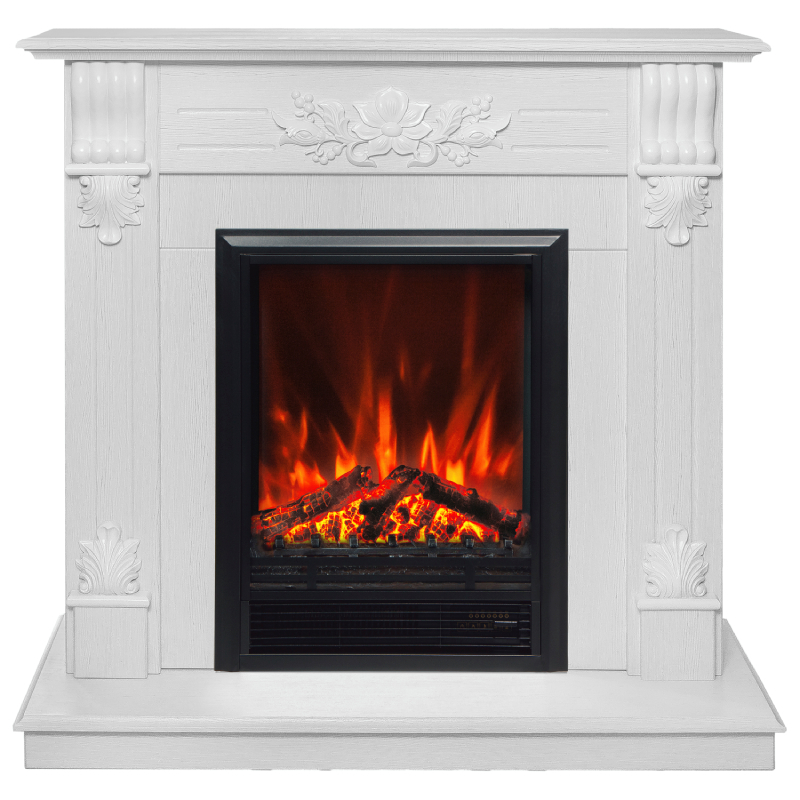 Изображение товара Электрический каминокомплект Realflame Ottawa STD/EUG WT с очагом Eugene в белом золоте