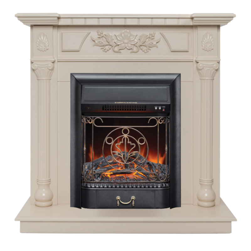 Изображение товара Каминокомплект с электроклазом Majestic Lux и дизайном Дуб шале белый