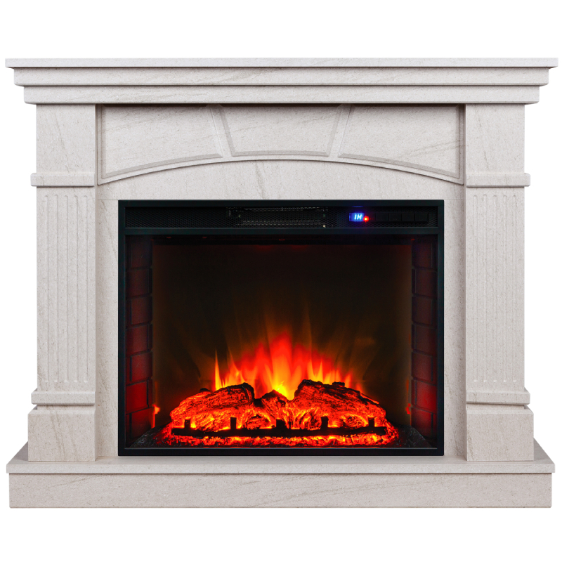 Изображение товара Каминокомплект Realflame History 25.5 WT и электроочаг Sparta 25.5 с эффектом пламени