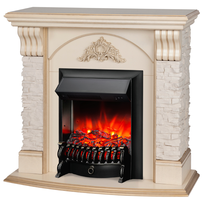 Изображение товара Каминокомплект Realflame Athena STD/EUG WT с очагом Fobos Lux и эффектами