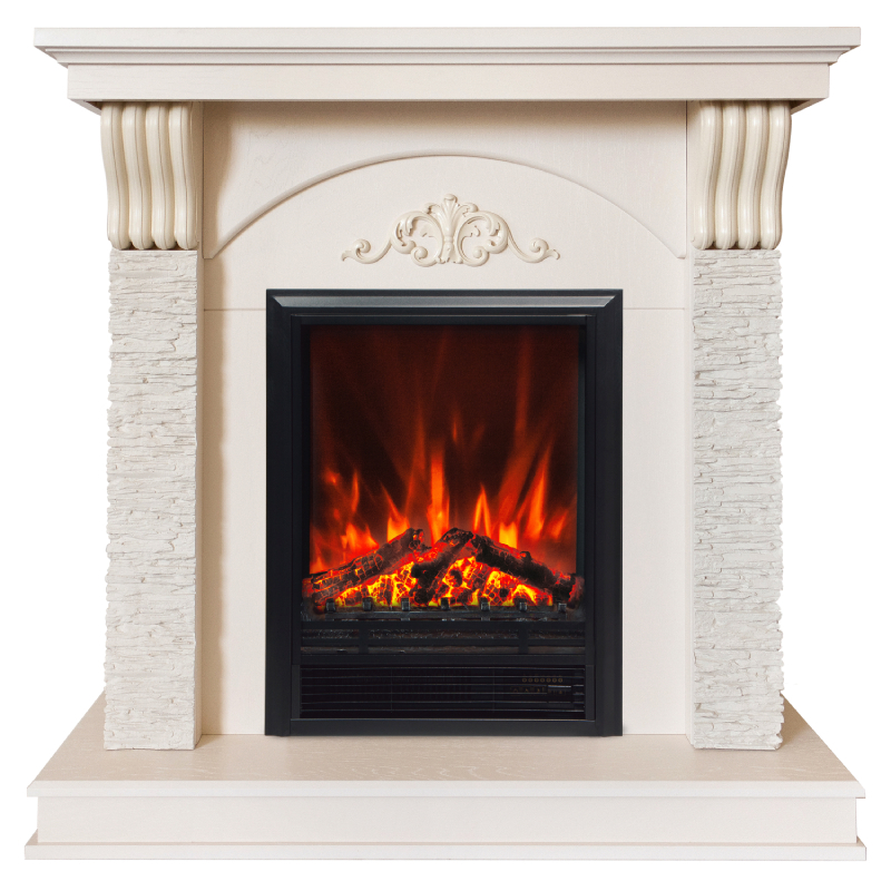 Изображение товара Каминокомплект Realflame Corfino STD/18 WT + Eugene цвет Айвори