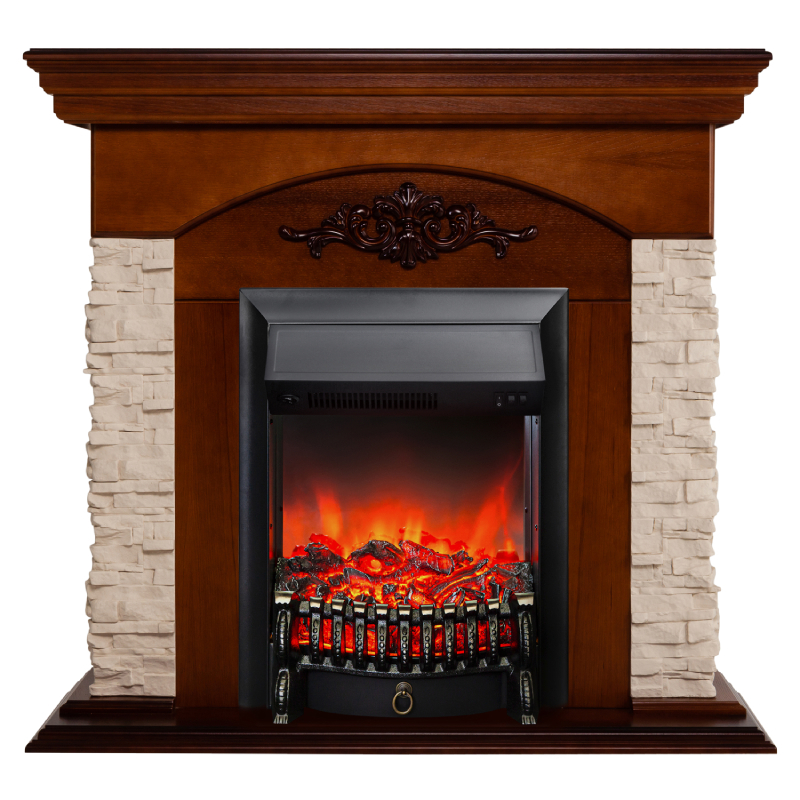 Изображение товара Каминокомплект Realflame Neapolis STD/EUG NT + Fobos Lux BL цвет Орех