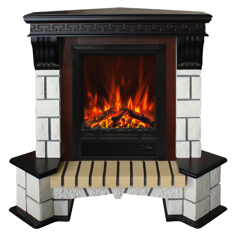 Изображение товара Каминокомплект Realflame Stone New Corner STD/G AO с очагом Eugene 750Вт античный дуб