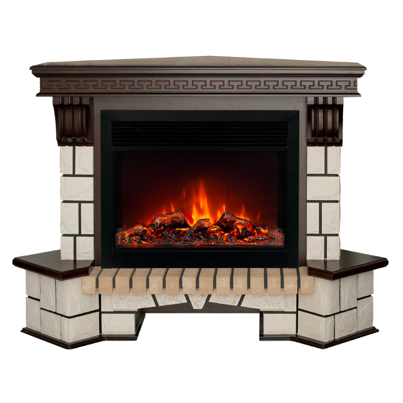 Изображение товара Каминокомплект Stone Corner NEW 26 с электроочагом Moonblaze-S Lux BL, стиль кантри