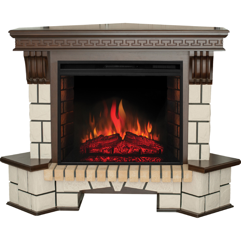 Изображение товара Каминокомплект Stone Corner NEW 26 с электроочагом Epsilon 26 25 м² уют стиль