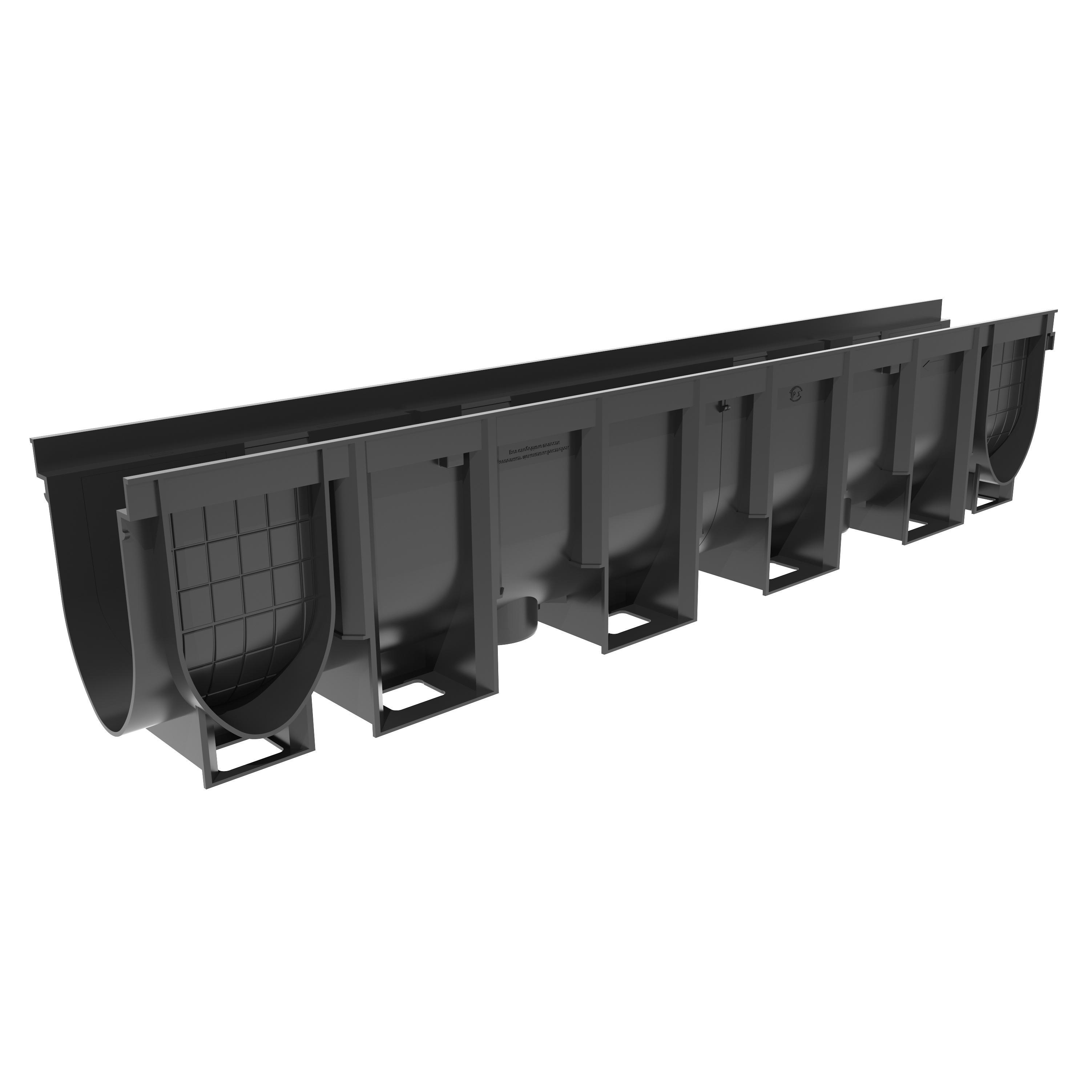 Изображение товара Лоток водосточный пластиковый VS Line 1000x200x140мм DN100 класса С250