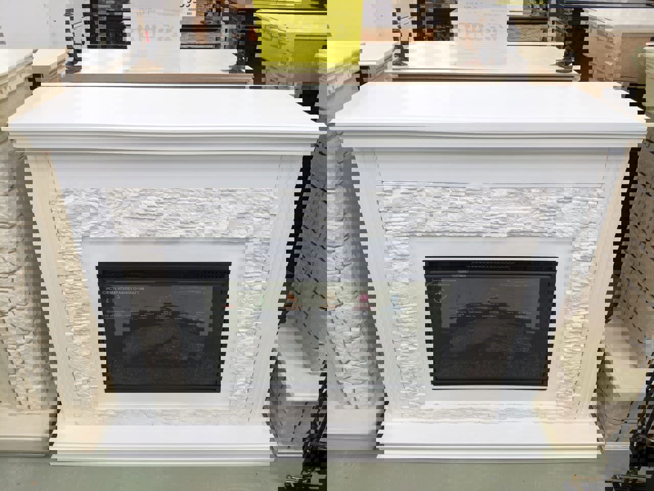 Изображение товара Каминокомплект Inter Flame Сиена Сланец (Белый) с очагом Foton IF-EF 05-26