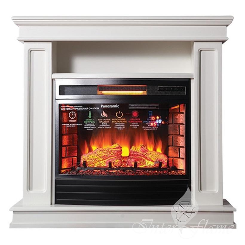 Изображение товара Электрический каминокомплект Inter Flame Стаффорд с панорамным очагом LED FX
