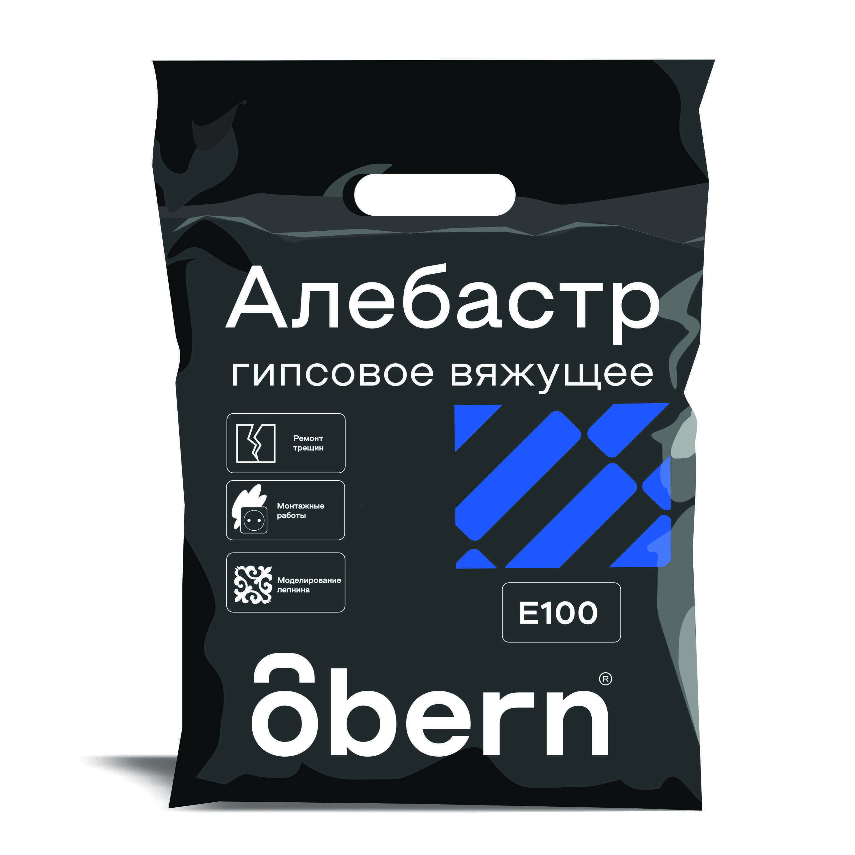 Изображение товара Алебастр Obern 3 кг — влагостойкий гипс для внутренних работ