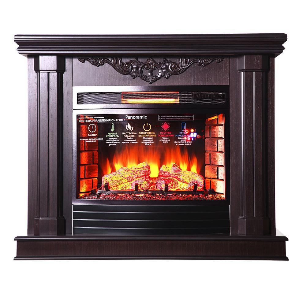 Изображение товара Каминокомплект Inter Flame Джениус темный дуб с очагом Panoramic 06-25 LED FX Q 1700Вт