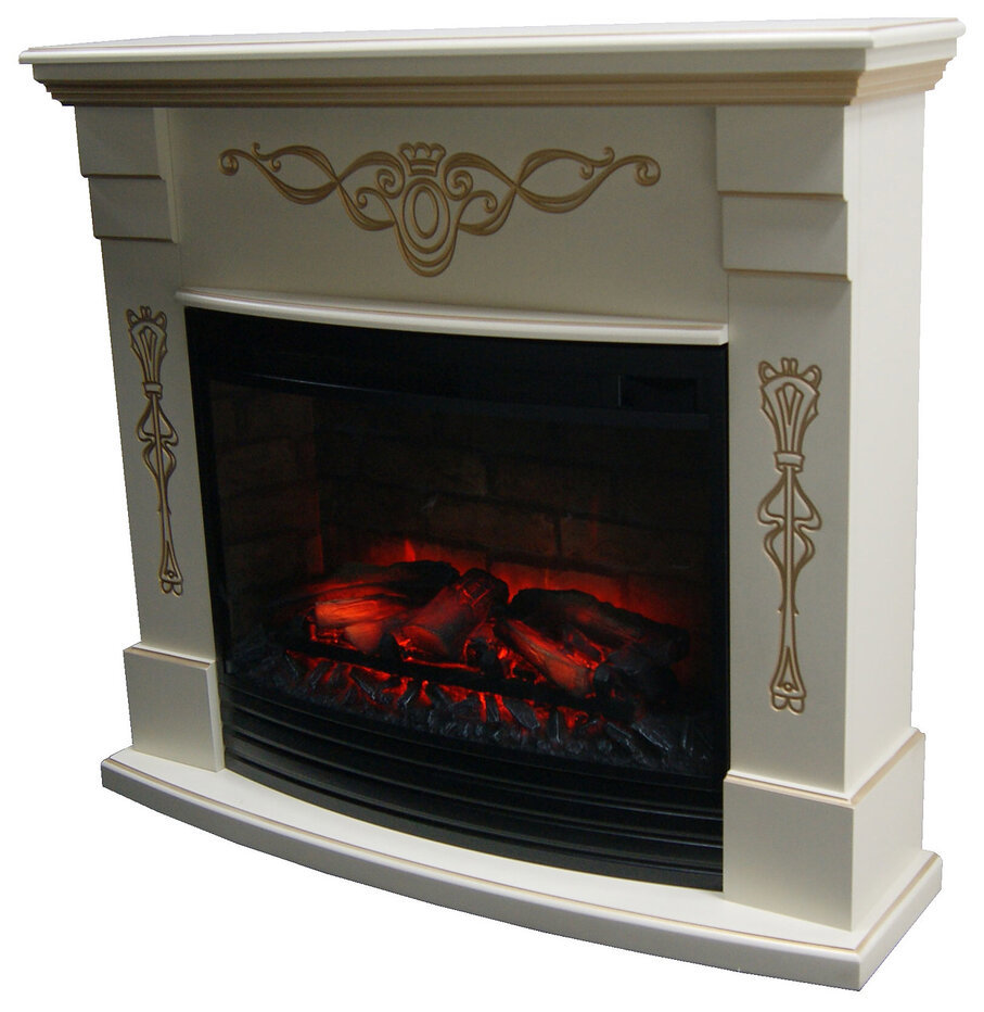 Изображение товара Электрический каминокомплект Inter Flame Идальго с очагом Panoramic 25-30 FX 1700Вт бежевый