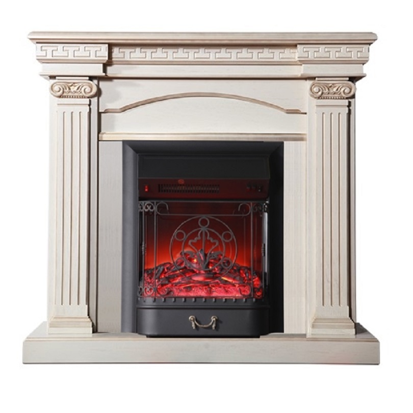 Изображение товара Каминокомплект Inter Flame Афина с очагом Magestic Black (BLT-999A-3/Black) 1700Вт цвет бежевый