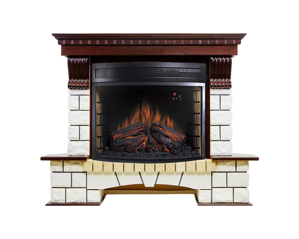 Изображение товара Каминокомплект Pierre Luxe с очагом Dioramic 25 LED FX темный дуб 1800Вт