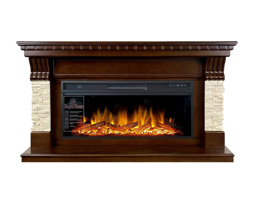 Изображение товара Royal Flame Denver каминокомплект с очагом Vision 42 LOG LED 1800Вт темный дуб