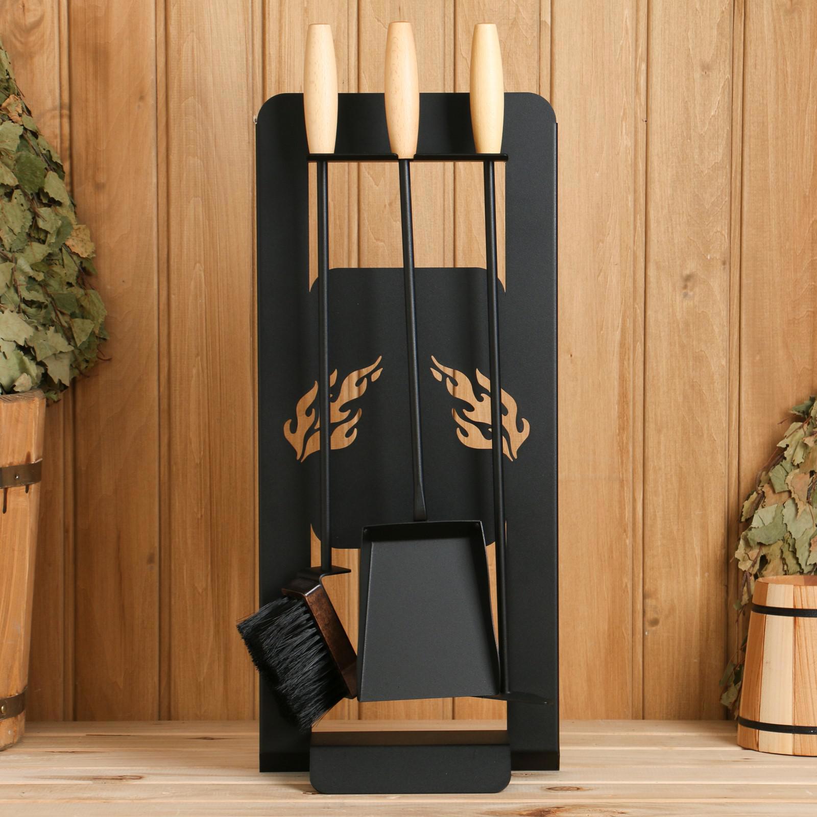 Изображение товара Комплект принадлежностей для камина Simaland щетка кочерга совок