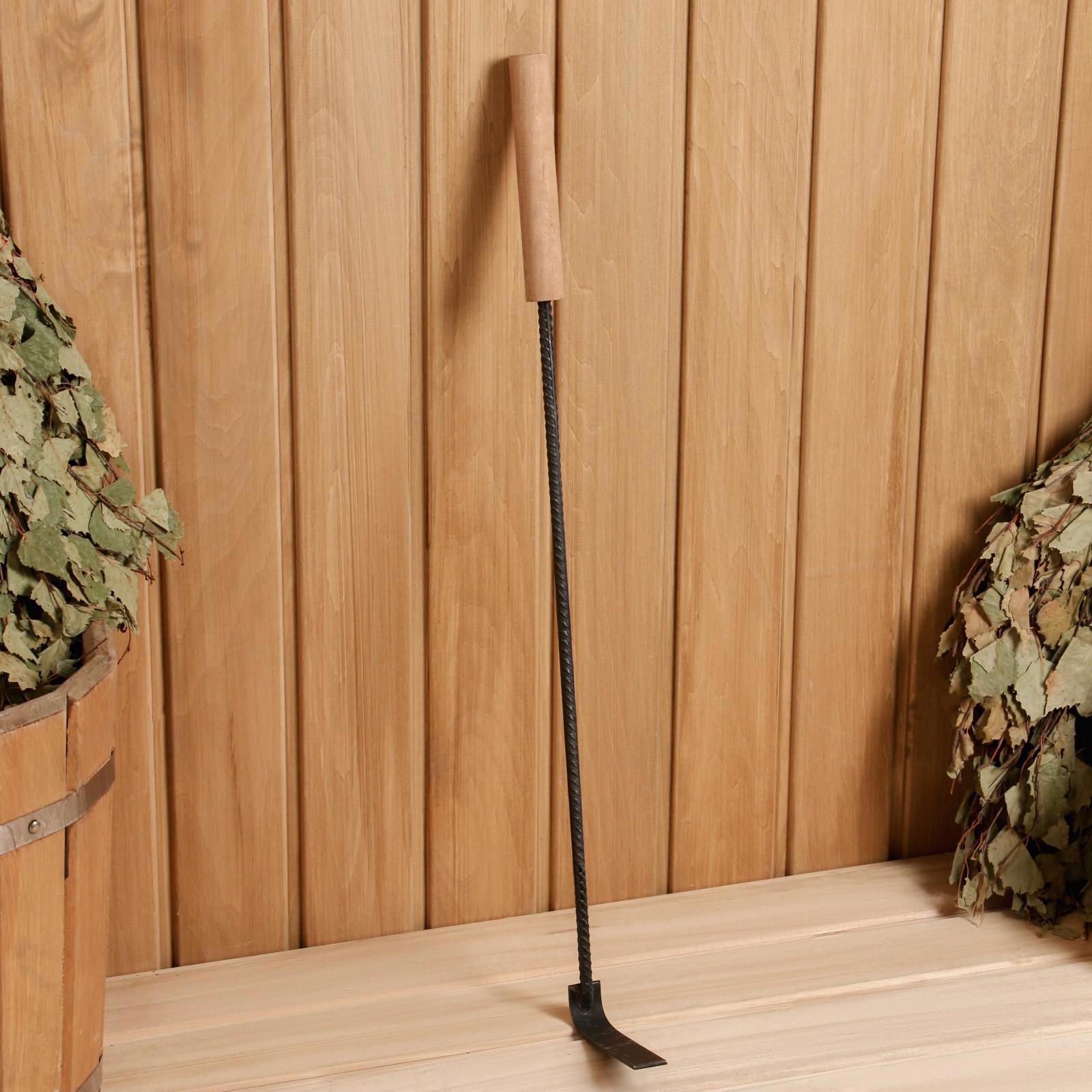 Изображение товара Кочерга Добропаровъ 60см для камина и мангала с деревянной ручкой