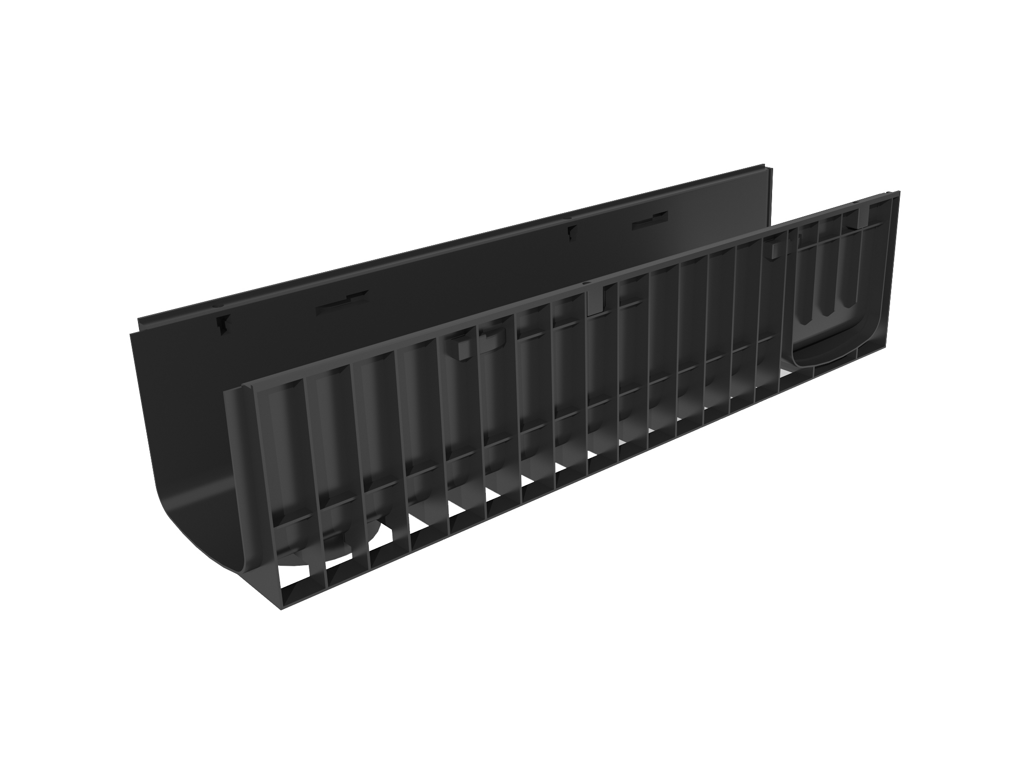 Изображение товара Водоотводный лоток Gidrolica Standart 1000x246х235мм черный для парковок Изображение товара Водоотводный лоток Gidrolica Standart 1000x246х235мм черный для парковок