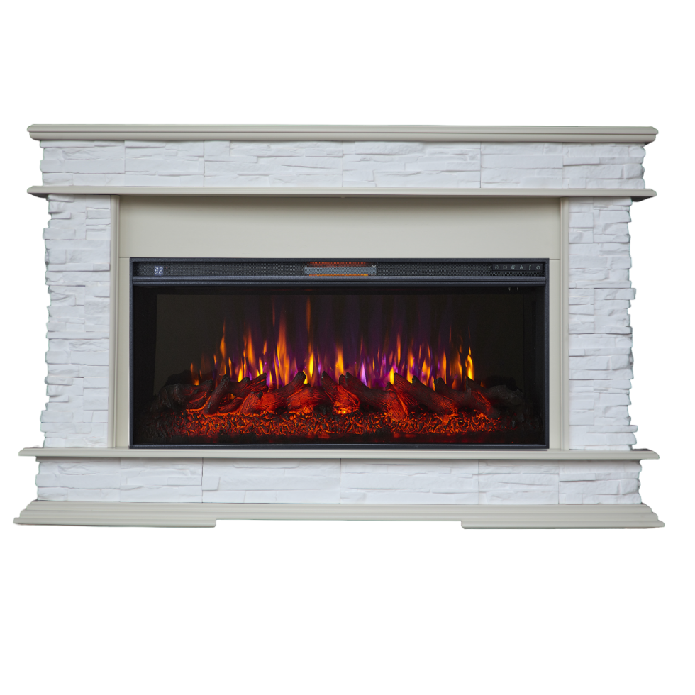 Изображение товара Каминокомплект Inter Flame Памир с очагом Freespace 40 1700Вт бежевый