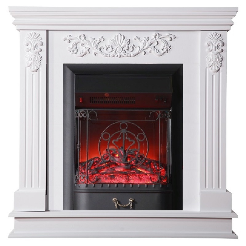 Изображение товара Электрокамин-комплект Берта Люкс с очагом Magestic Black 1700 Вт Белый