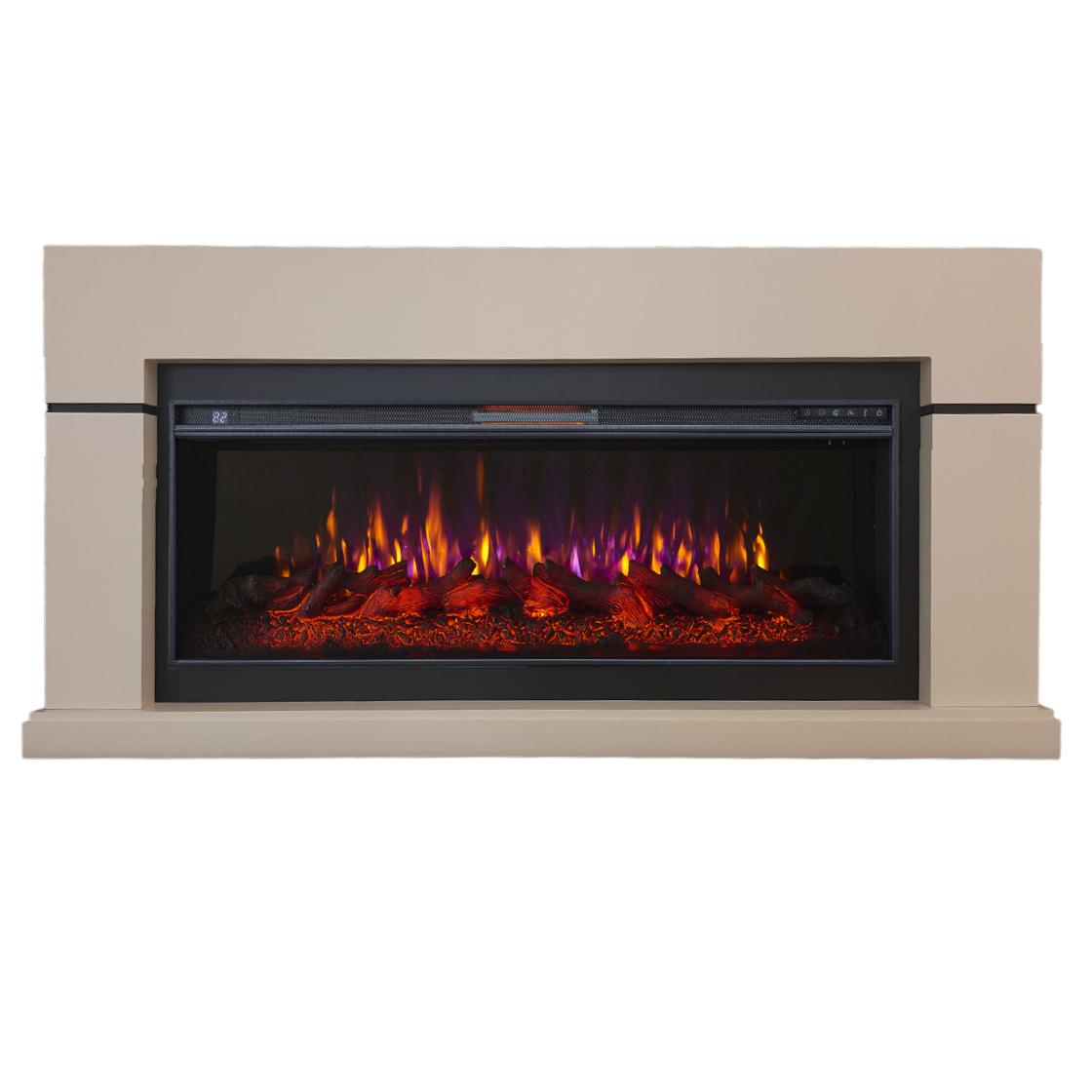 Изображение товара Каминокомплект Inter Flame Гранд бежевый с эффектным 3D пламени и обогревом