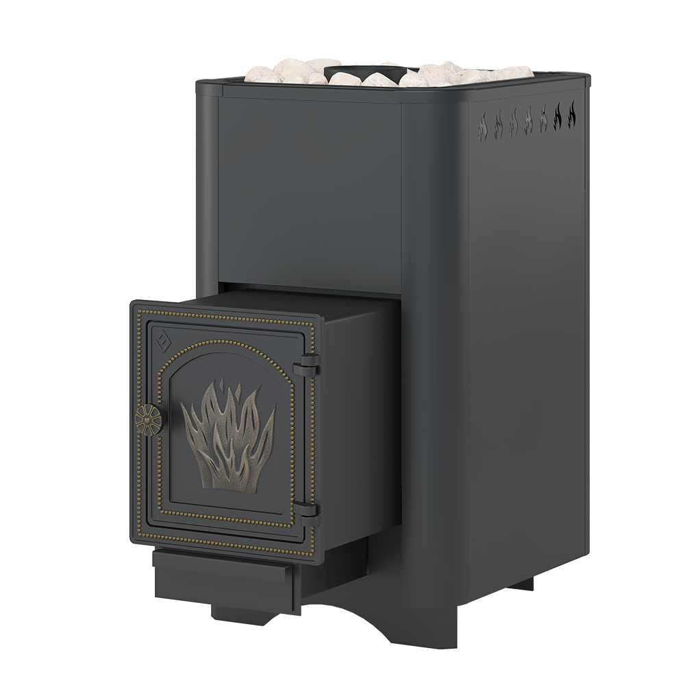 Изображение товара Печь банная дровяная Везувий Русичъ Антрацит 22 (ДТ-4) мощность 22 кВт для парной 24 м³