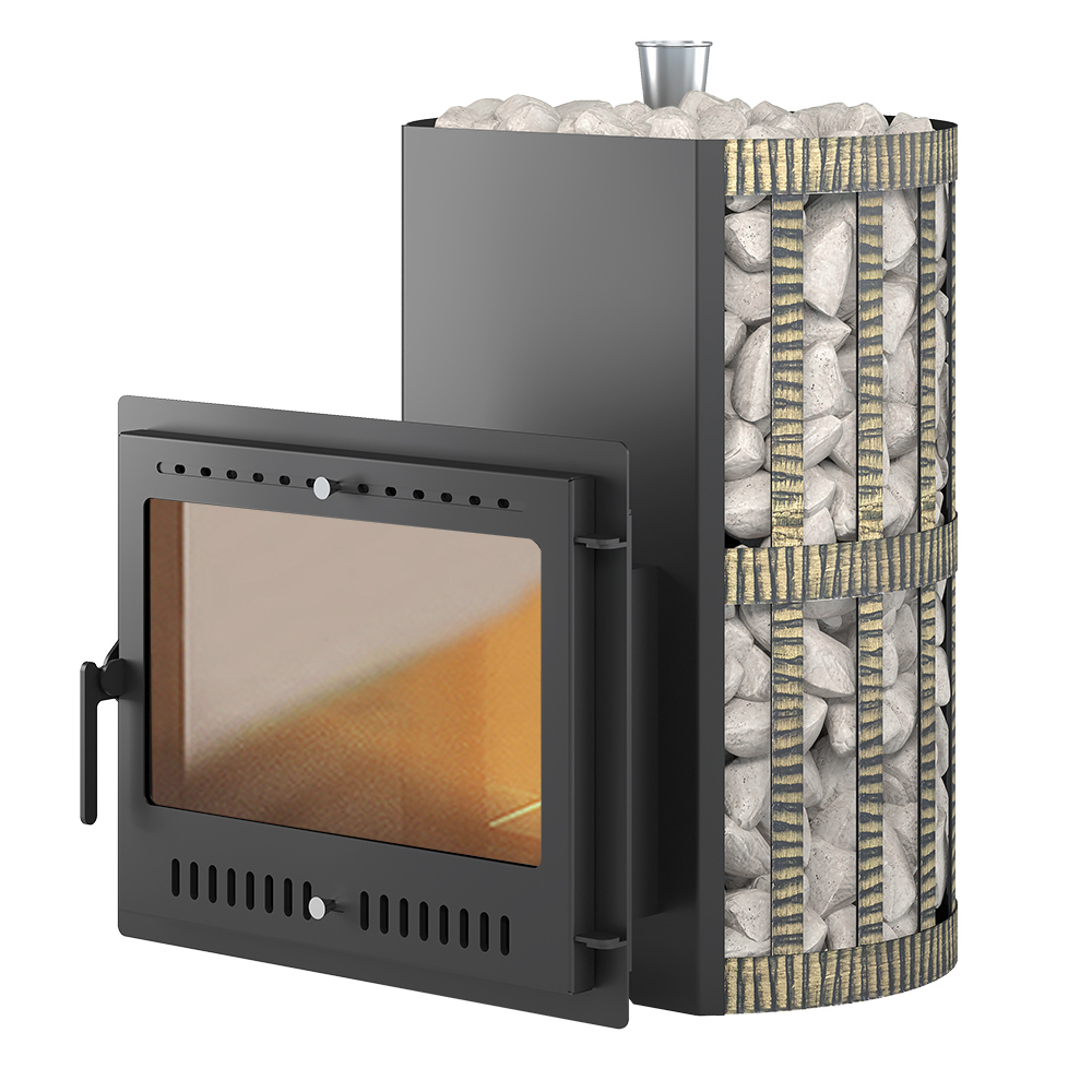 Изображение товара Банная печь Везувий Скиф дровяная с парогенератором 22 кВт, Россия