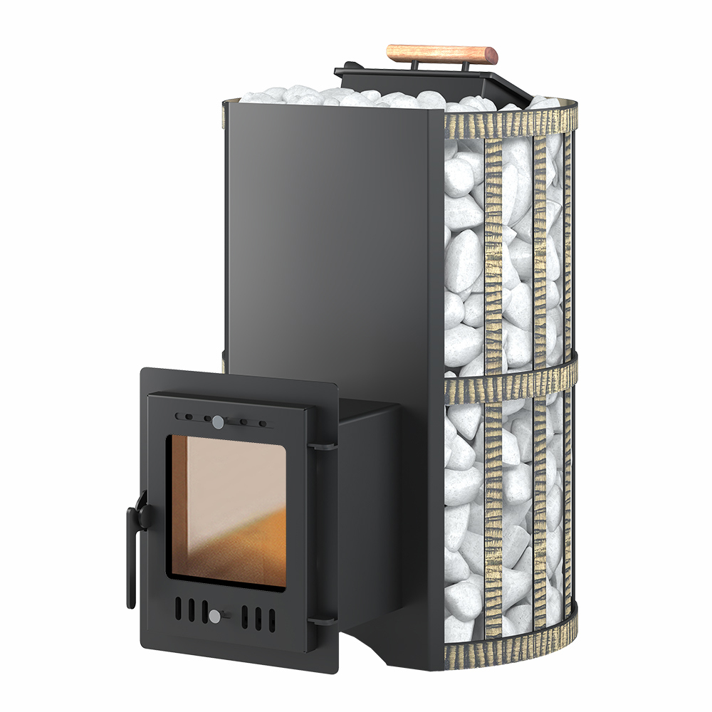 Изображение товара Печь банная дровяная Везувий Скиф с закрытой каменкой 22кВт Россия