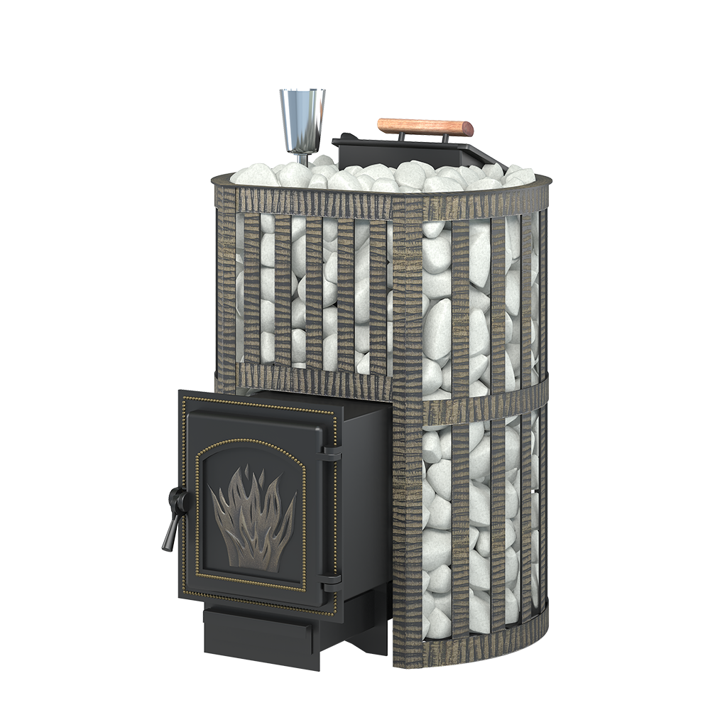 Изображение товара Печь банная дровяная Везувий Ураган Ковка 16 271, 16 кВт, 18 м³, чугун, Россия