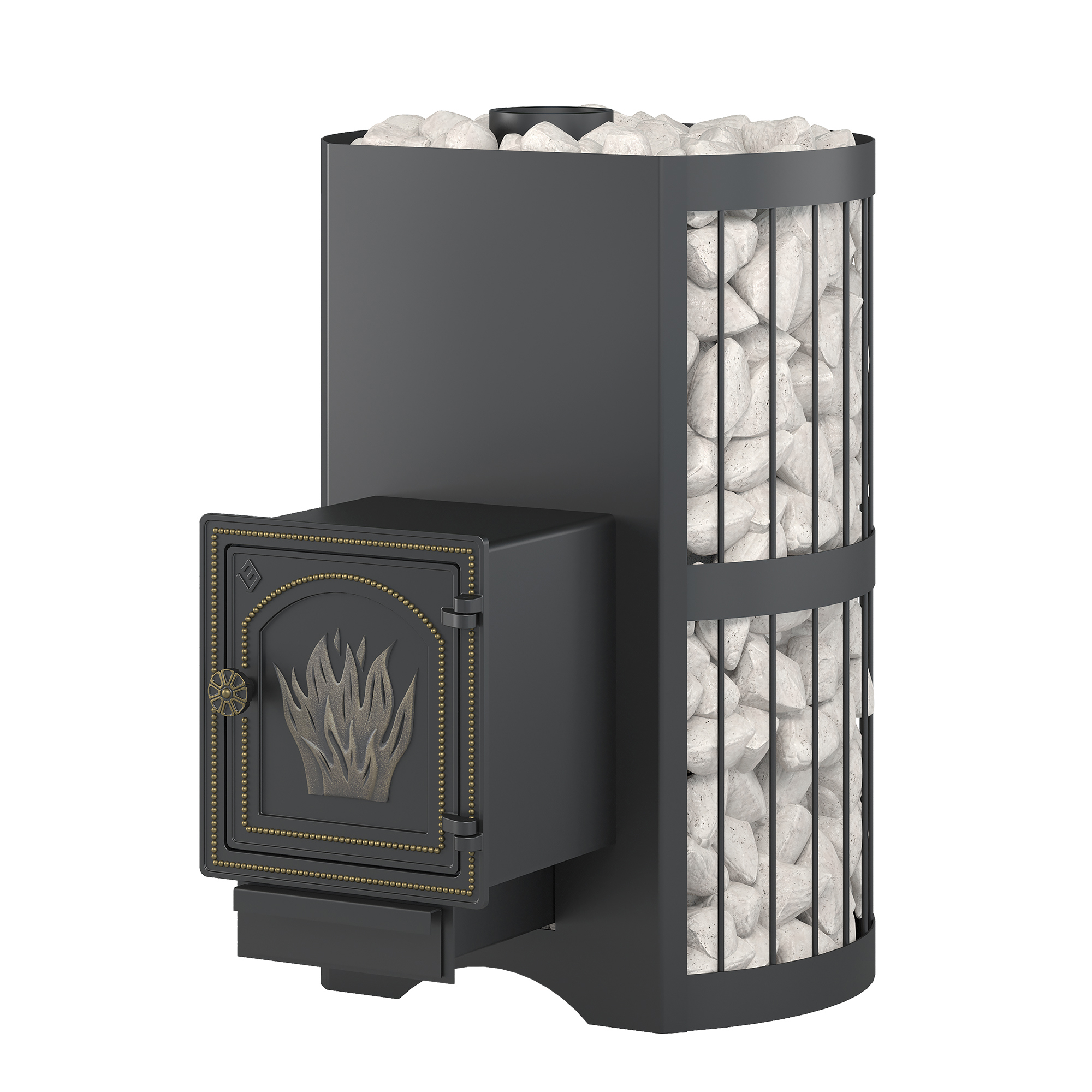 Изображение товара Банная печь Везувий Скиф Стандарт 28 дровяная для парной 30 м³ с открытой каменкой