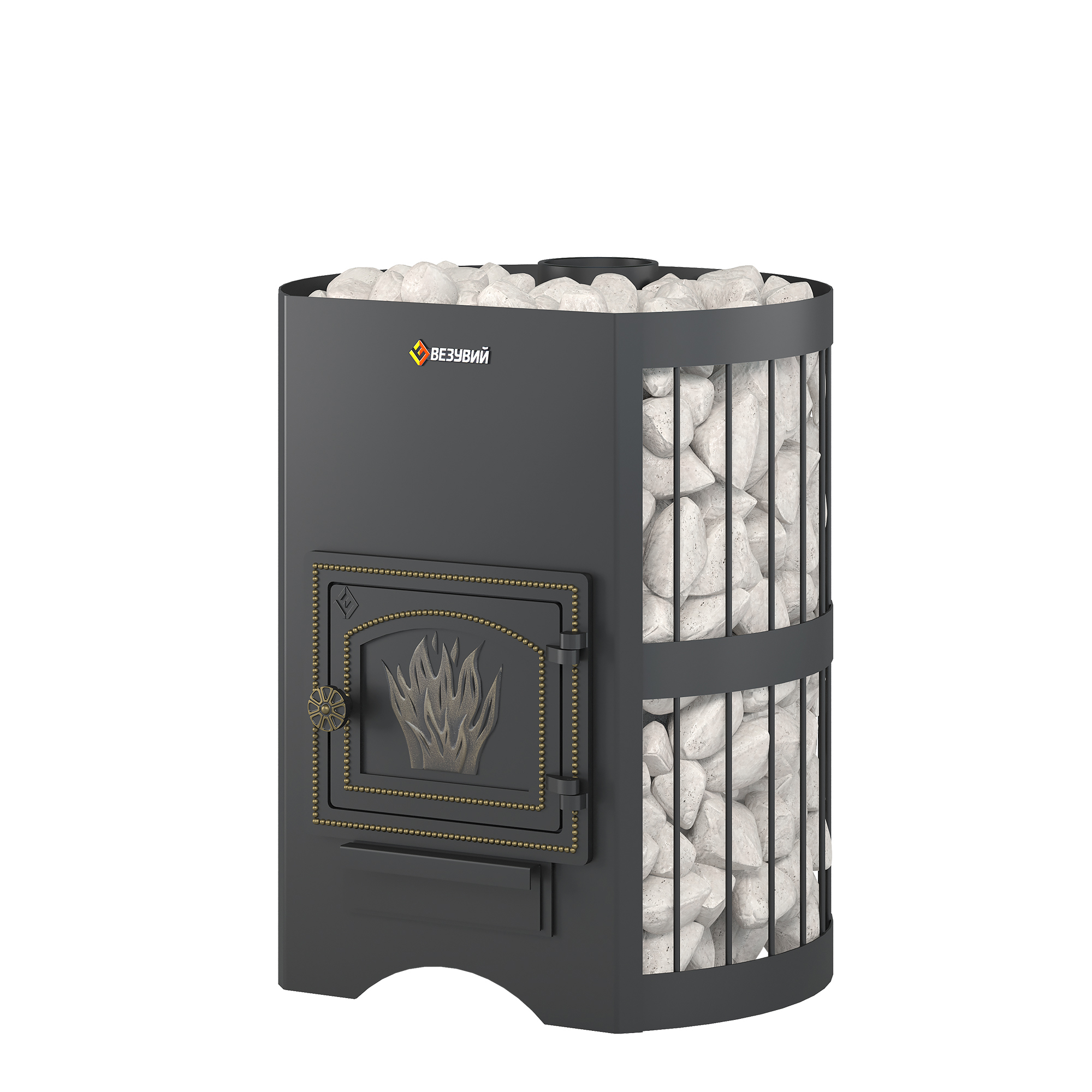 Изображение товара Печь банная дровяная Везувий Скиф 16 (ДТ-3) Россия 18м³ КПД 80%