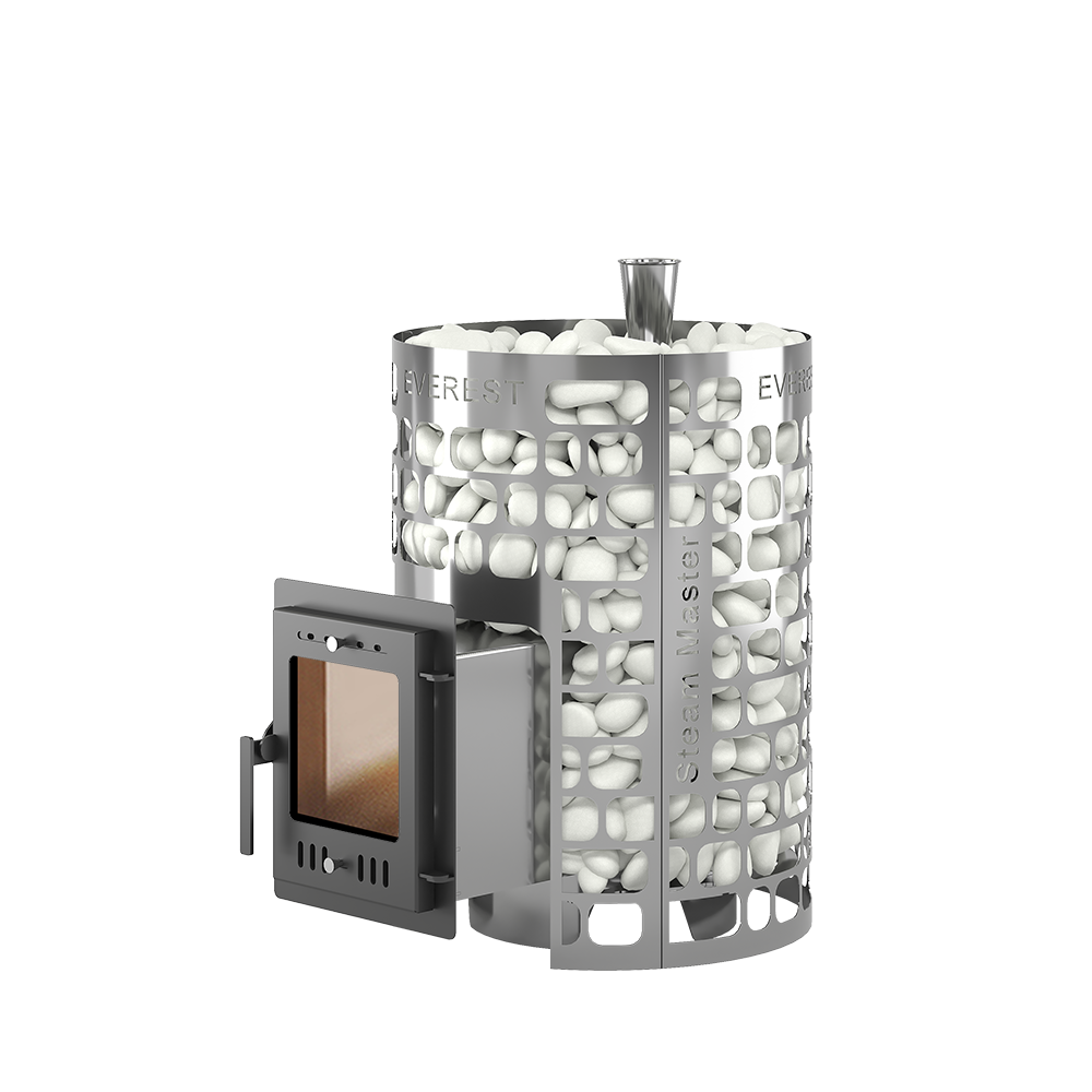 Изображение товара Печь банная дровяная Эверест Steam Master 15 Inox 16 м³ нержавейка