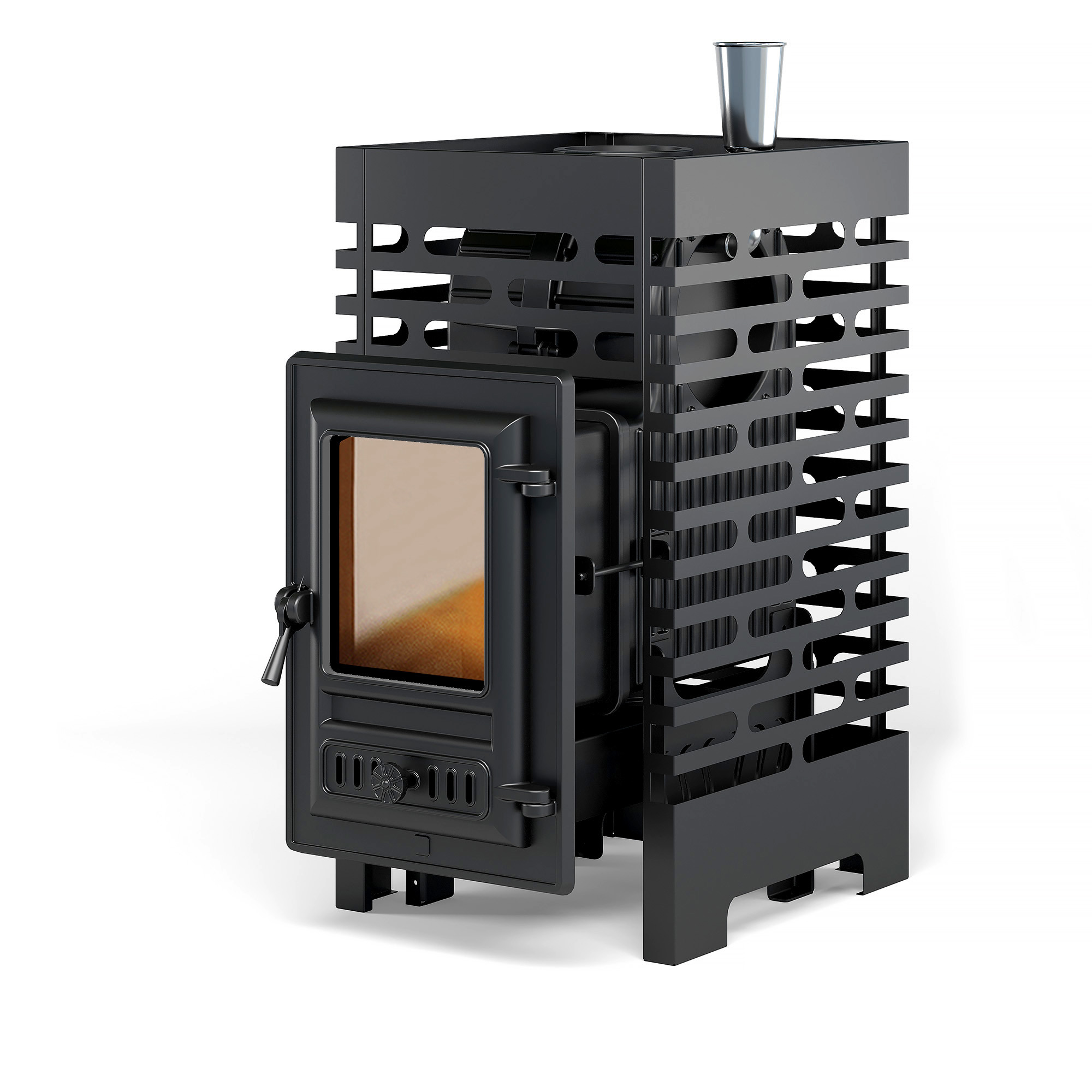 Изображение товара Дровяная банная печь Aston Шторм с закрытой каменкой