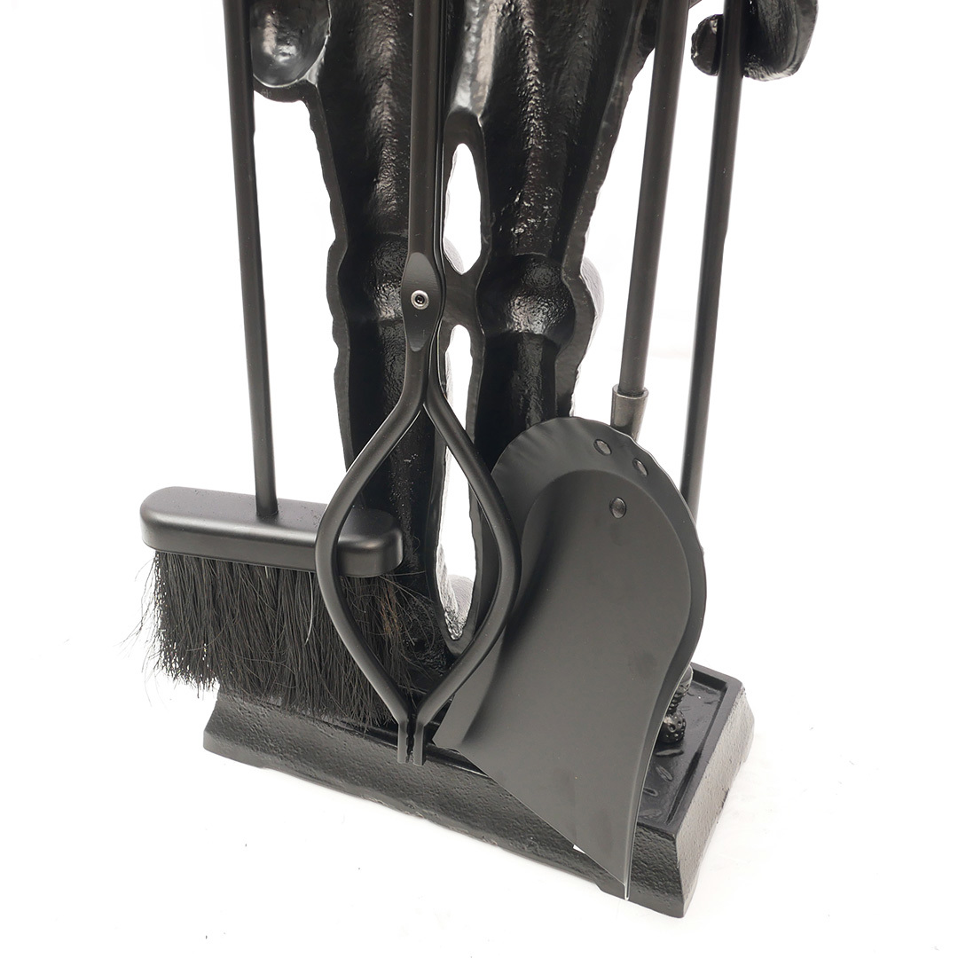 Изображение товара Набор принадлежностей для камина LK Рыцарь 4 предмета 110см черный на подставке