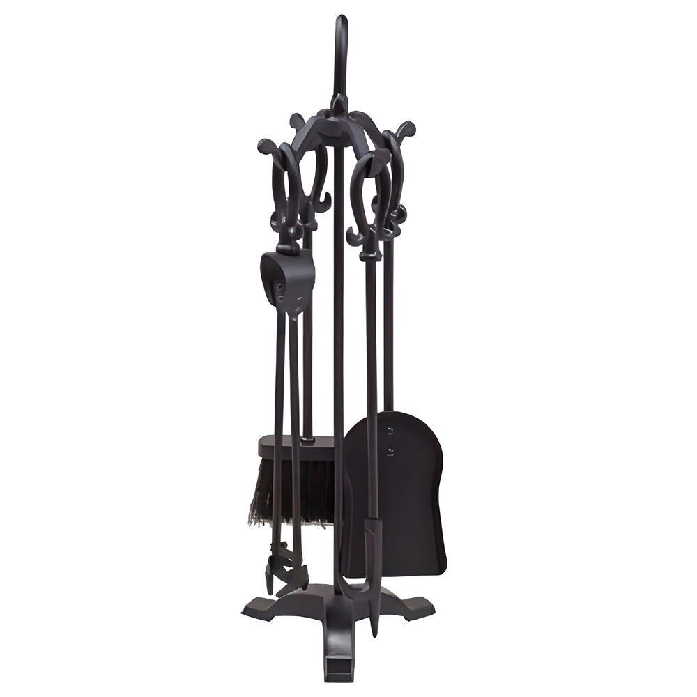 Изображение товара Набор принадлежностей для камина LK D15016ВК 5 предметов 64см черный на подставке