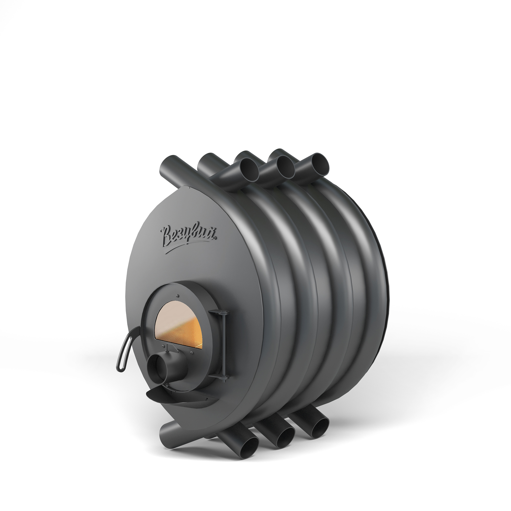 Изображение товара Печь отопительная Везувий АОГТ 01 С 200м³ черный