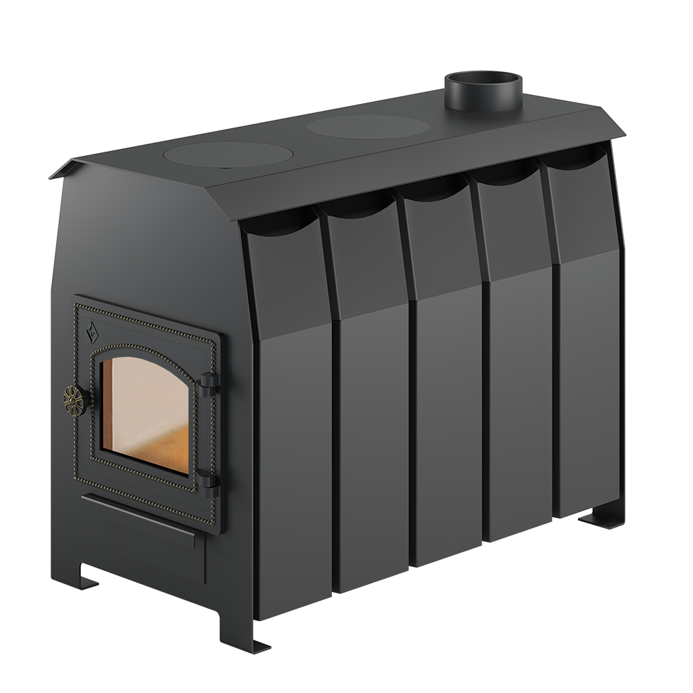 Изображение товара Печь отопительная Везувий Комфорт ДТ-3С 16 кВт для обогрева и готовки черный