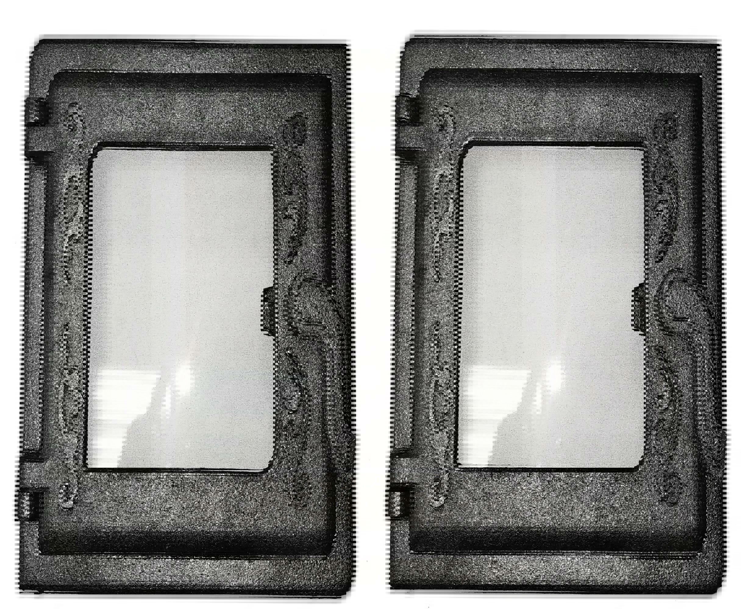 Изображение товара Дверца топочная Лето со стеклом 270x230мм чугунная для печи и камина