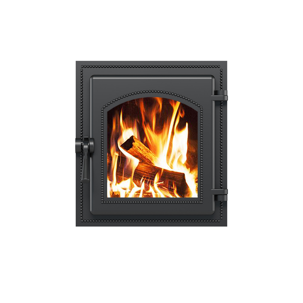 Изображение товара Дверка каминная Везувий 270 антрацит 100x320x350 мм герметичная из чугуна