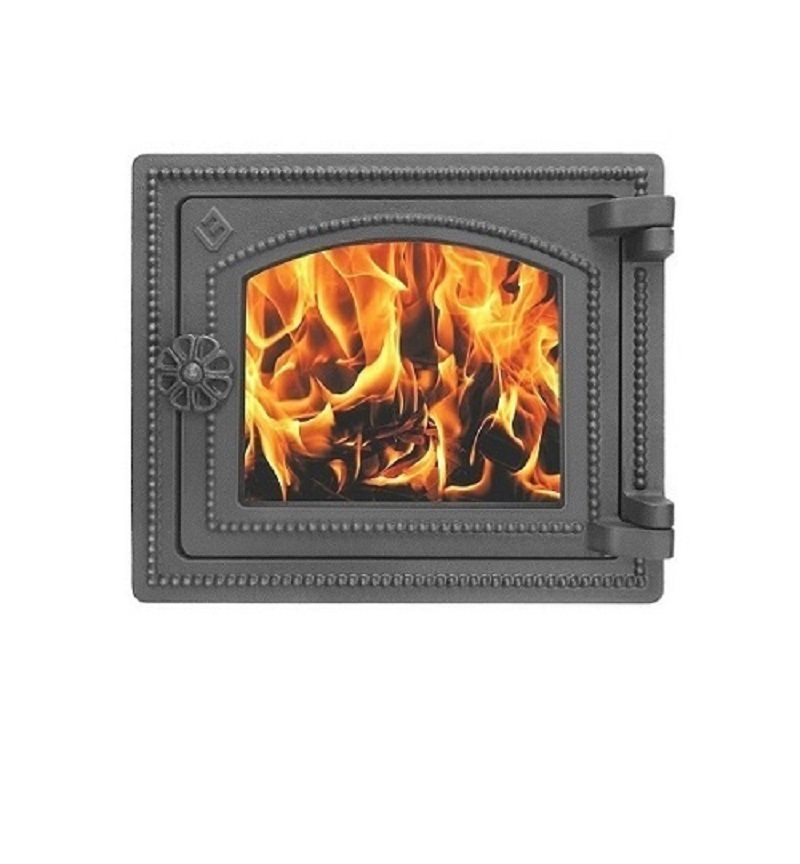 Изображение товара Дверка печная Везувий ДТ-3С антрацит 100x250x290 мм с стеклом