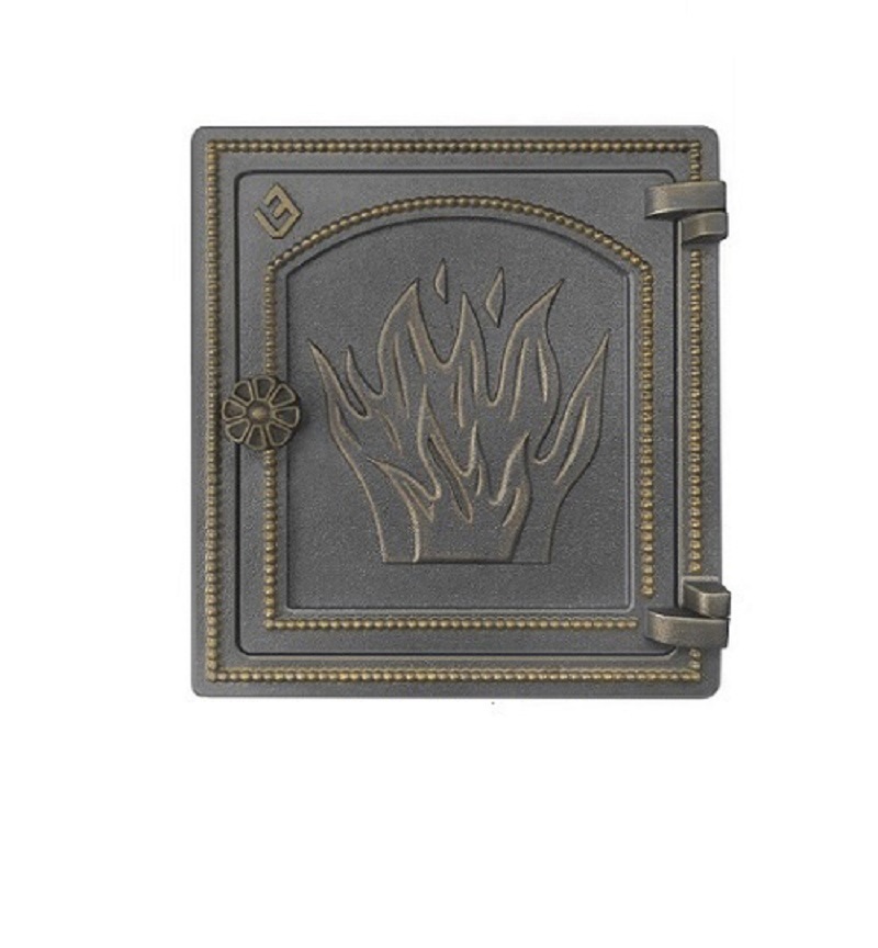 Изображение товара Дверка для камина Везувий ДТ-4 бронза из чугуна 50x290x320 мм