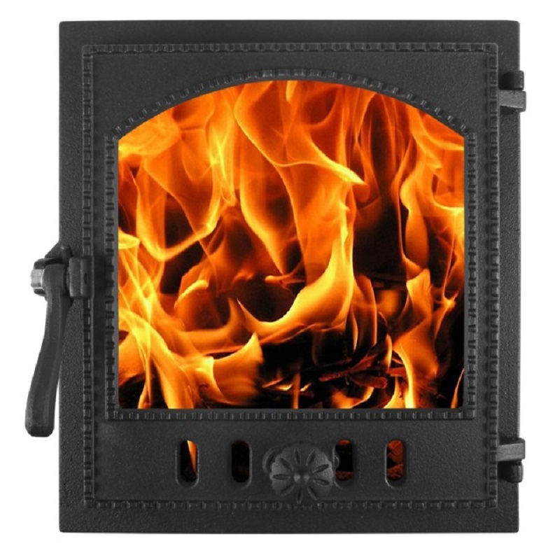 Изображение товара Дверка топочная герметичная из чугуна Онего 340x370x130 мм для каминов