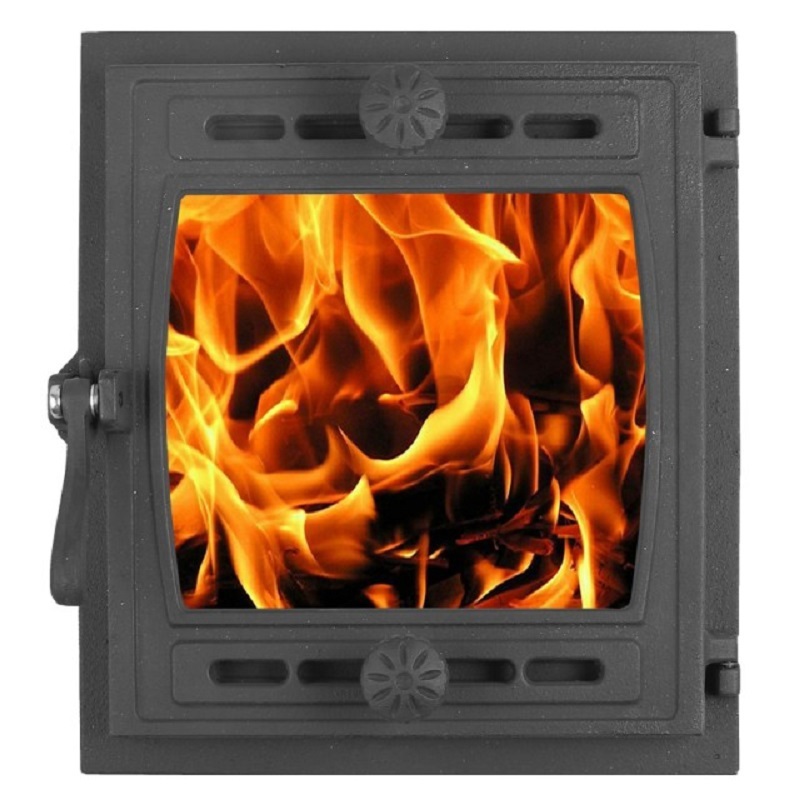 Изображение товара Дверка топочная герметичная из чугуна 340х370х130 мм для каминов и печей