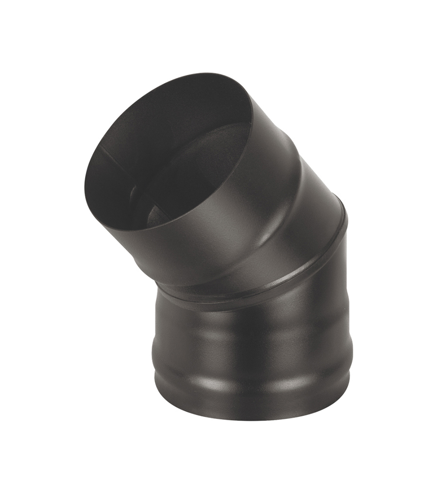 Изображение товара Колено 45° Везувий Black диаметром 120 мм из нержавеющей стали