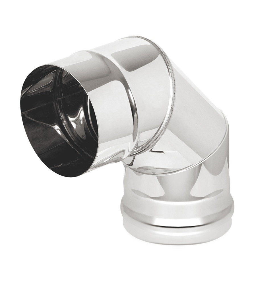 Изображение товара Колено 90° Везувий ⌀150мм нержавеющая сталь AISI 304 0.5мм 3 секции