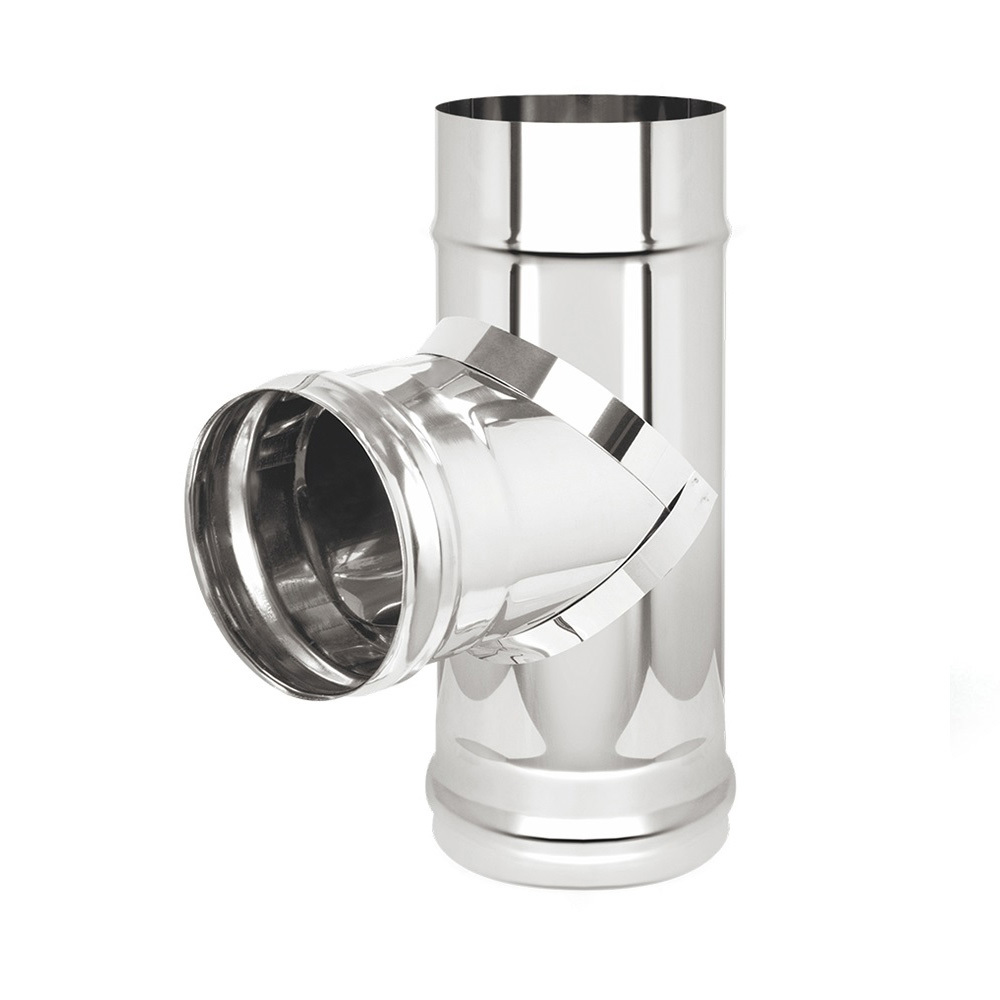 Изображение товара Тройник 90° Везувий ⌀120мм нержавеющая сталь AISI 304 0.8мм