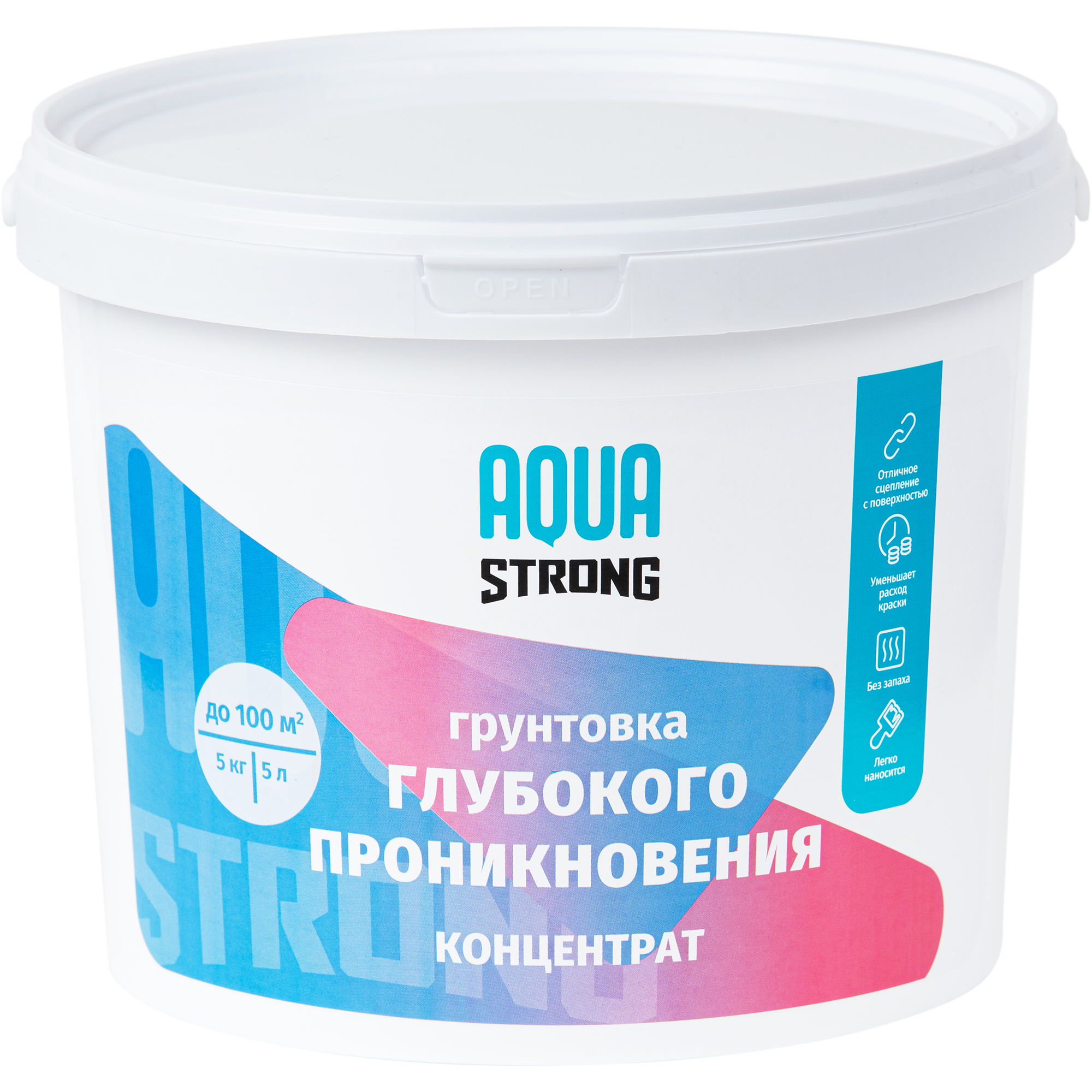 Изображение товара Грунтовка глубокого проникновения концентрированная Aquastrong 5кг