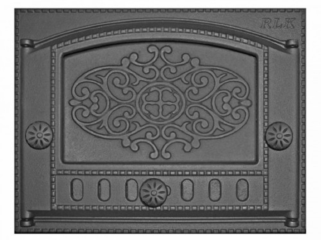 Изображение товара Дверка для камина и печи ДТК-2Б Р чугунная крашеная 375x300 мм