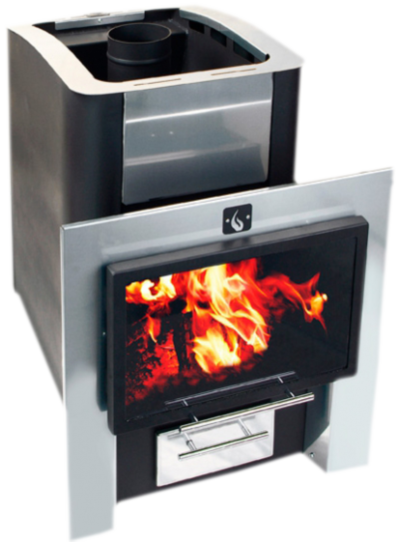 Изображение товара Печь банная дровяная Термофор Плазма антрацит 12кВт 10м³ надежное оборудование