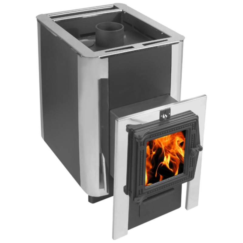 Изображение товара Печь банная дровяная Термофор ДоброПар 14-18кВт чугунная дверца со стеклом 16м³